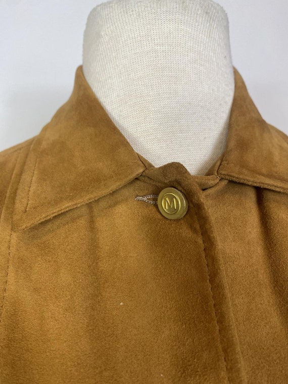 1990s Mondi Brown / Tan Suede Leather Vest Top - image 4