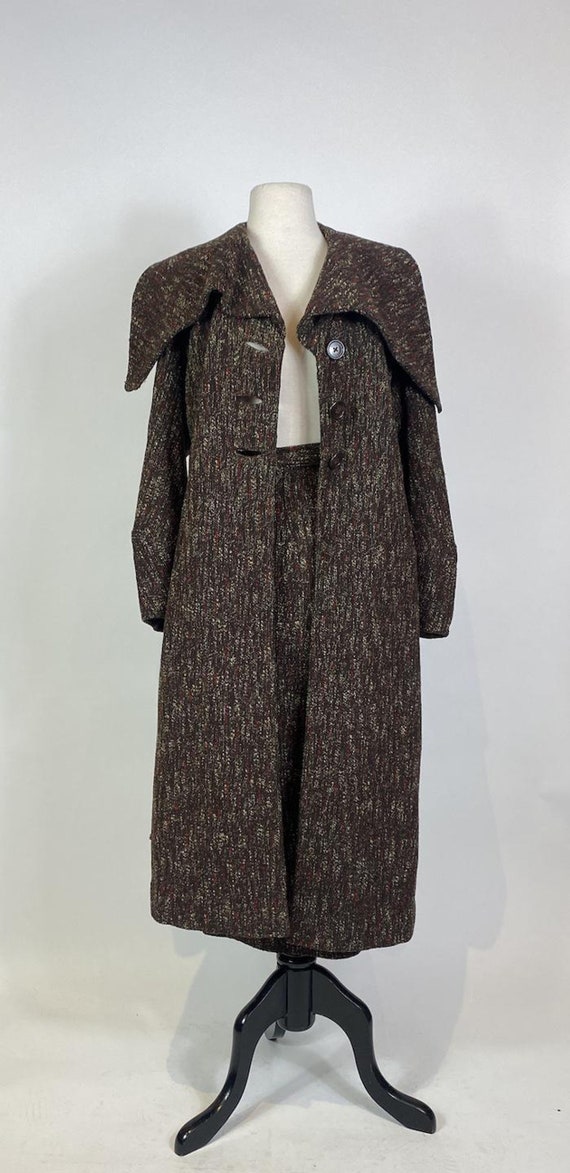 1920s Jumbo Collar Tweed Skirt and Jacket 2 pc. S… - image 3