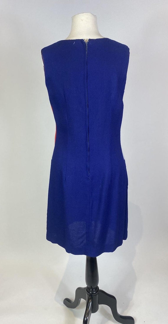 1960s Colorblock Canvas Shift Dress - image 5