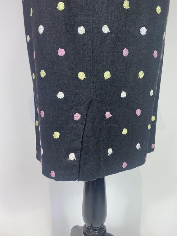 1960s Black Polka Dot Dress - image 7