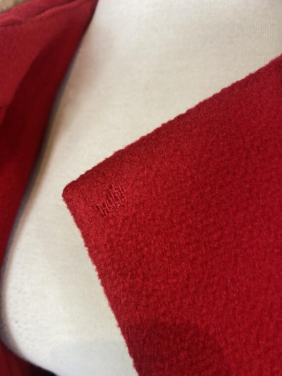 1960s Red Wool Mink Collar Coat - image 7