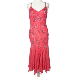 sue wong pink beaded dress Sue Wong Pink Silk Beaded Gown  Toots Vintage