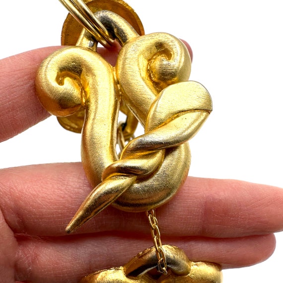 1990s YOHAI Signed Golden Swirl Bracelet - image 5
