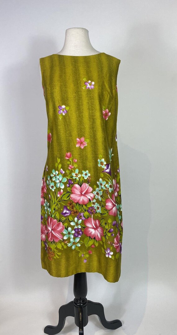 1960s Kuulei Sportswear Cotton Floral Shift Dress - image 2