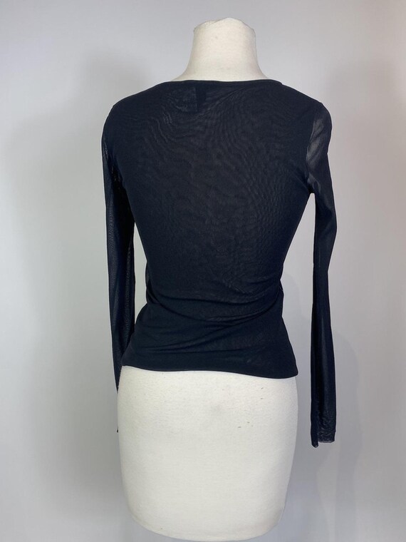 1990s - Y2K Vivienne Tam Buddha Mesh Long Sleeve … - image 3