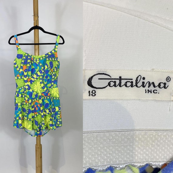 1960s floral print swimsuit - Gem
