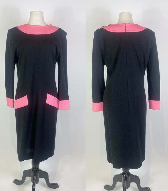 1980s GIVENCHY Color Block Wool Dress