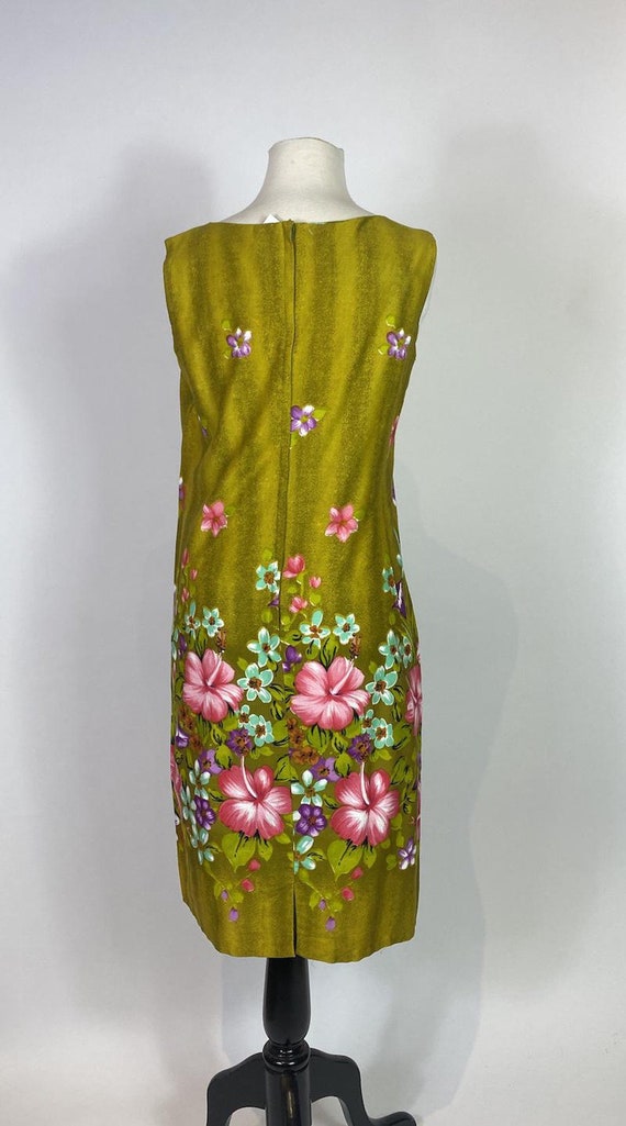 1960s Kuulei Sportswear Cotton Floral Shift Dress - image 4