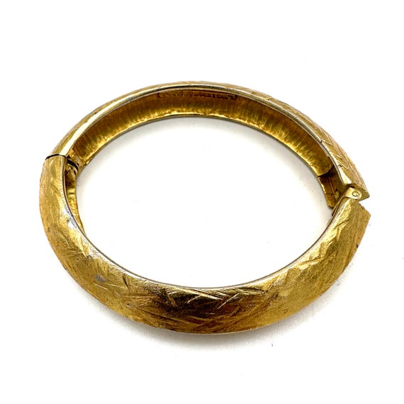 1980s LUCIAN PICCARD Golden Bangle Bracelet - image 1