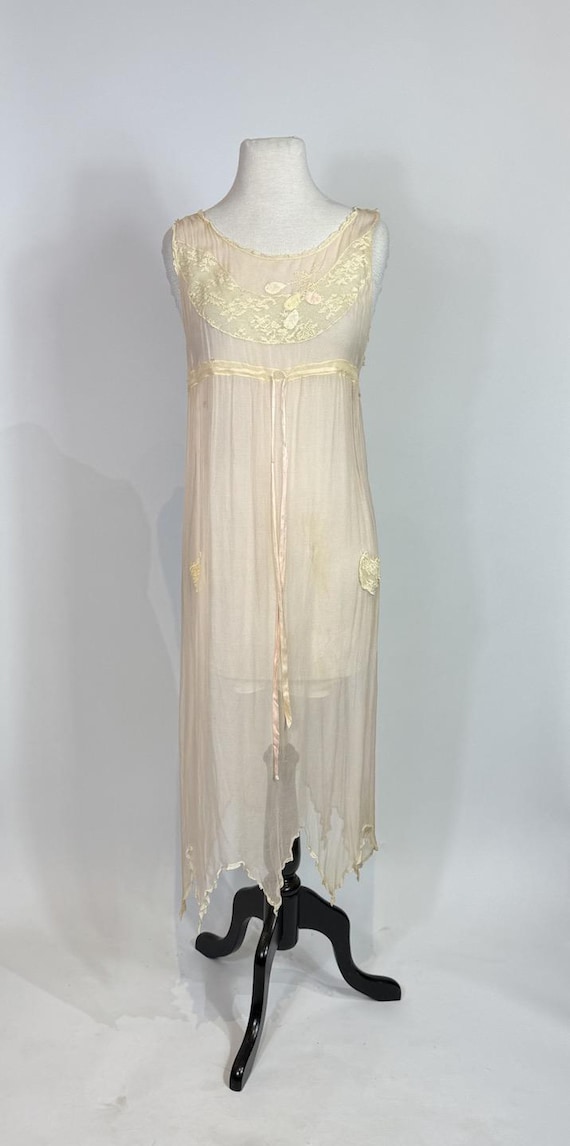 Late 1800s - Early 1900s Victorian Sheer Silk Lac… - image 2