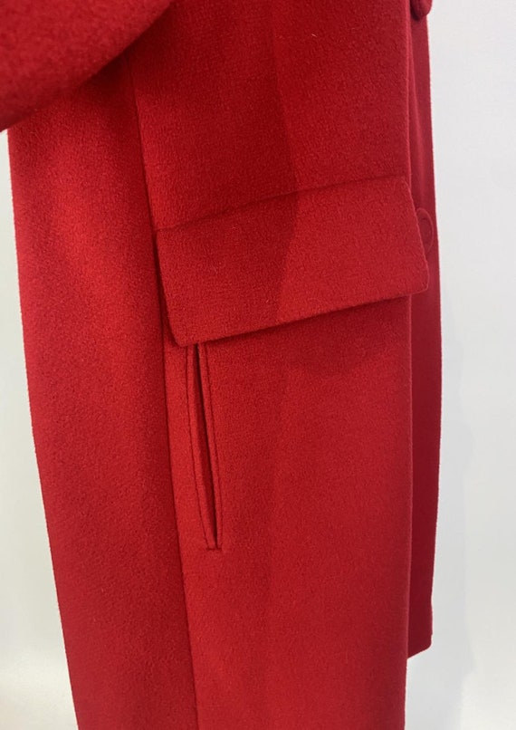 1960s Red Wool Mink Collar Coat - image 8