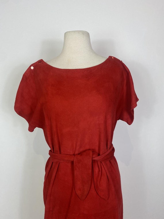 1980s Dero Enterprises by Rocco Red Suede Leather… - image 3