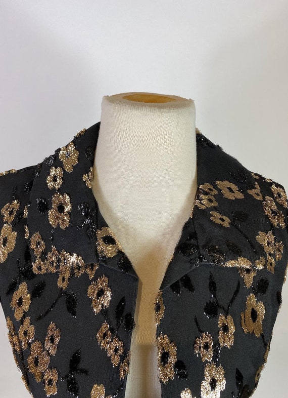 1970s Tinsel Floral Print Vest - image 5