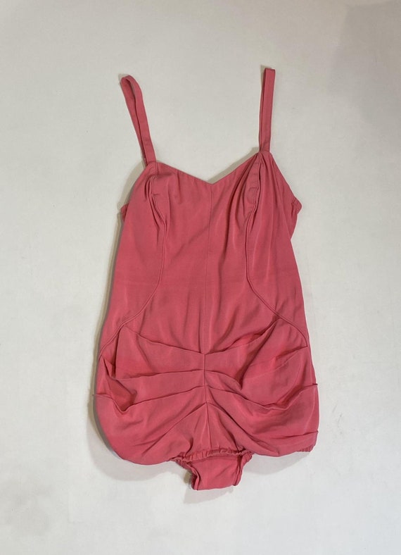 1950s Catalina Pink Ruched Hip Swimsuit - image 2