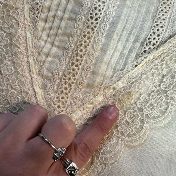1970s - 1980s Jessica's GUNNE SAX White Lace Prairie … - Gem