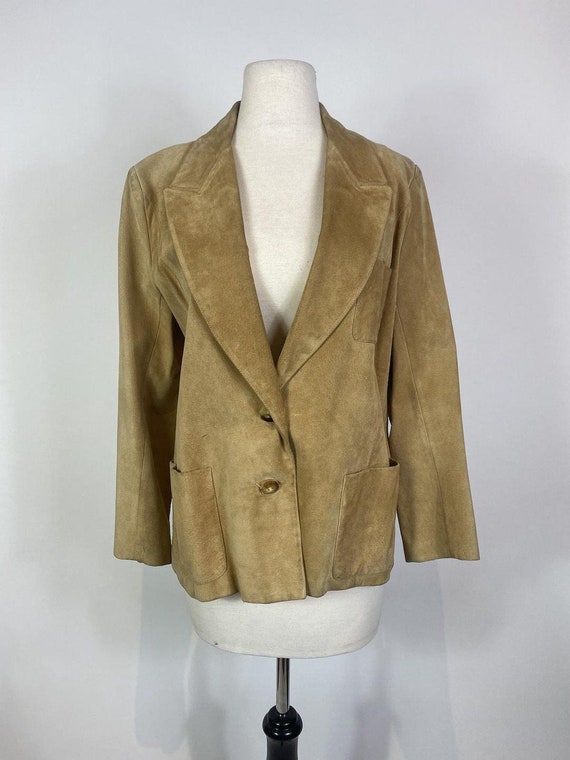 1990s HERMÈS Beige Suede Leather Jacket