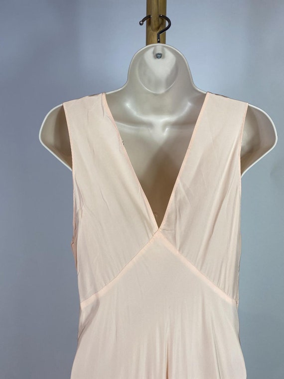 1940s - 1950s Pink Rayon Maxi Slip Dress Bias Cut… - image 5