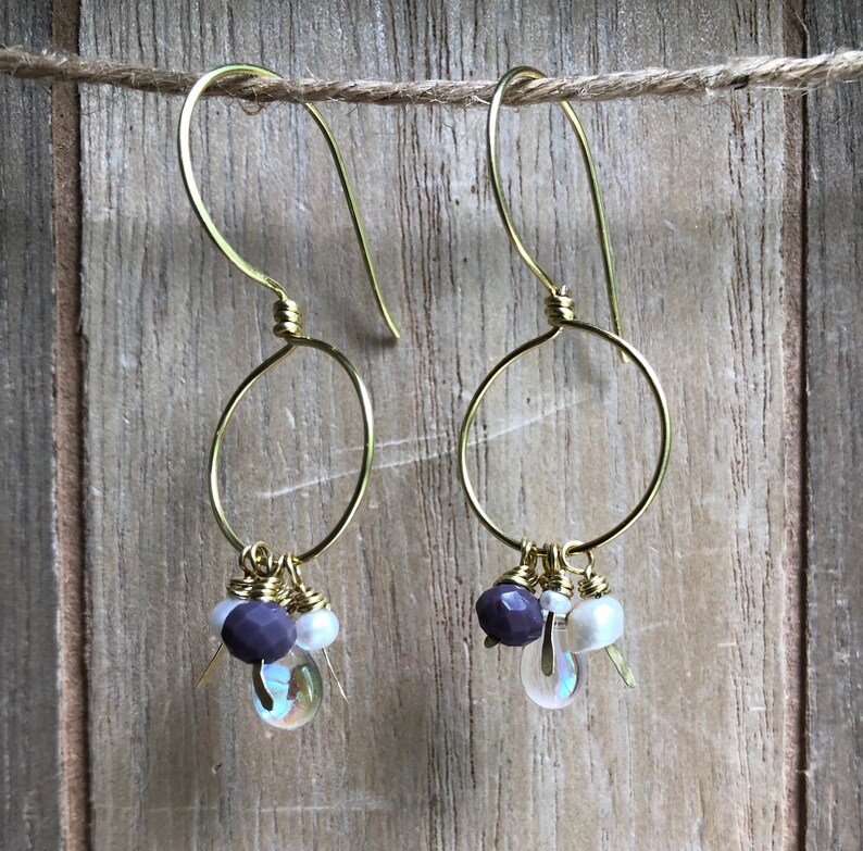 handmade jewelry freshwater pearl earrings jewelry Beaded earrings dangle earrings freshwater jewelry