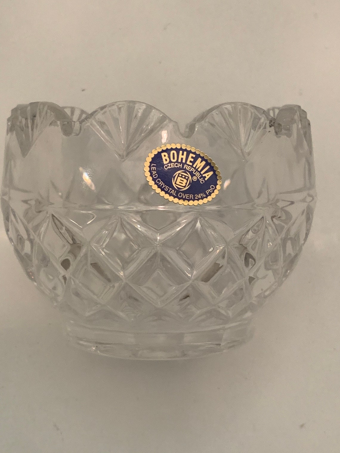 Bohemia Czech Republic Lead Crystal Over 24 Pbo Clear Etsy UK