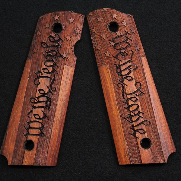 Custom Laser Engraved Full Sized 1911 Grips