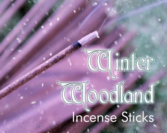 WINTER WOODLAND - Christmas Incense - Yule Incense - Pine Incense Sticks - Woodland Wedding Favors - Hand Dipped Incense - Cinnamon Incense