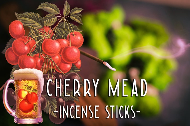 CHERRY MEAD Incense Sticks Apple Cherry Incense Fruit Incense Wedding Favors for Guests in Bulk image 1