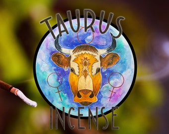 Taurus - EARTH Sign - Incense Sticks and Cones - Zodiac Incense - Sandalwood - Patchouli - Astrology Gifts - Meditation Altar