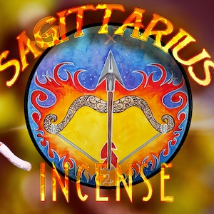Sagitário - Incenso em varetas com aroma de fumaça de madeira para signo de FOGO - Presentes de astrologia - Signos do zodíaco - Conjunto de autocuidado - Presente de aniversário