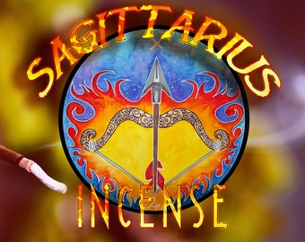 Sagittarius - FIRE Sign Incense Sticks  Wood Smoke Scent - Astrology Gifts - Zodiac Signs - Self Care Set - Birthday Gift