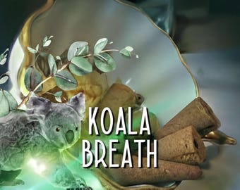 KOALA BREATH - Mint and Eucalyptus Incense Cones - Refreshing Spearmint Blend