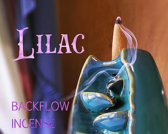 Lilac Scented Backflow Incense Cones - Set of 12