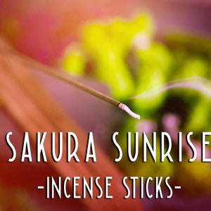 SAKURA SUNRISE Incense Sticks - Japanese Cherry Blossom - Oolong Tea - Handmade Incense