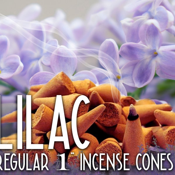 LILAC Incense Cones - Regular Incense Cones - 1 Inch Cones - Spring Wedding Favors - Nostalgia