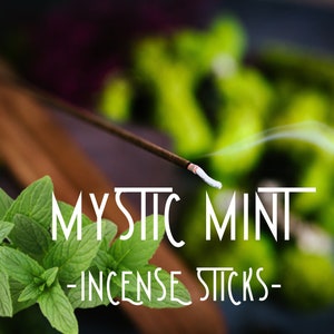 MINT Incense - Incense Sticks - Peppermint Incense Sticks - Spearmint Scent - Mindfulness Gifts - Altar Incense - Mystic Mint Incense