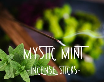 MINT Incense - Incense Sticks - Peppermint Incense Sticks - Spearmint Scent - Mindfulness Gifts - Altar Incense - Mystic Mint Incense