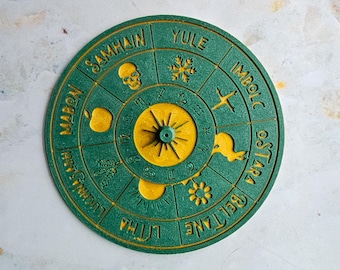 Wheel of The Year Incense Burner: 3D Printed Pagan Altar Decor
