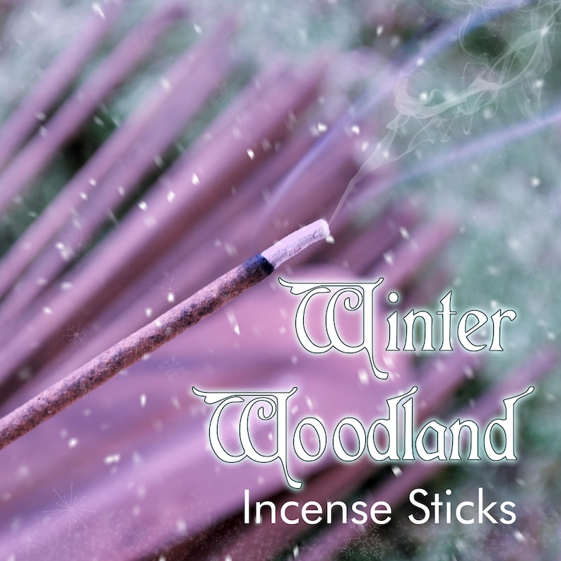 WINTER WOODLAND Christmas Incense Yule Incense Pine Incense Sticks Woodland Wedding Favors Hand Dipped Incense Cinnamon Incense image 1