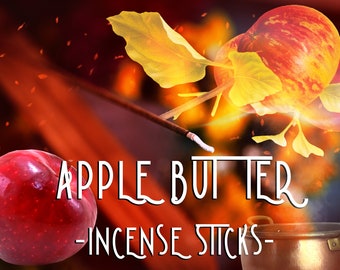 APPLE BUTTER Incense - Apple Incense Sticks - Comforting Gifts - Autumn Scents - Fall Fragrances - Air Freshener - Hand Dipped Incense