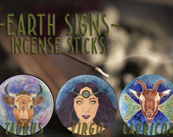 Earth Sign Incense Cones - Sandalwood and Patchouli Blend