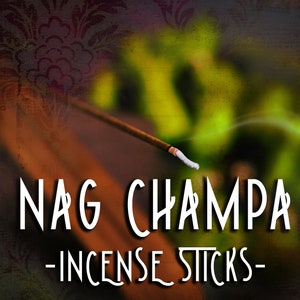 NAG CHAMPA - Scented Incense Sticks - Incense Sticks - 20 Incense Sticks - Ritual Incense - Nag Champa Stick Incense - Frangipani Sandalwood