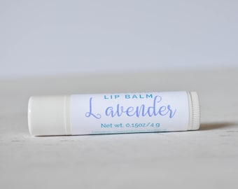 Lavender Lip Balm - Natural Lip Balm - Lip Balm Favors - Handmade Lip Balm - Artisan Skincare - Lavender Wedding Favors - Small Teacher Gift