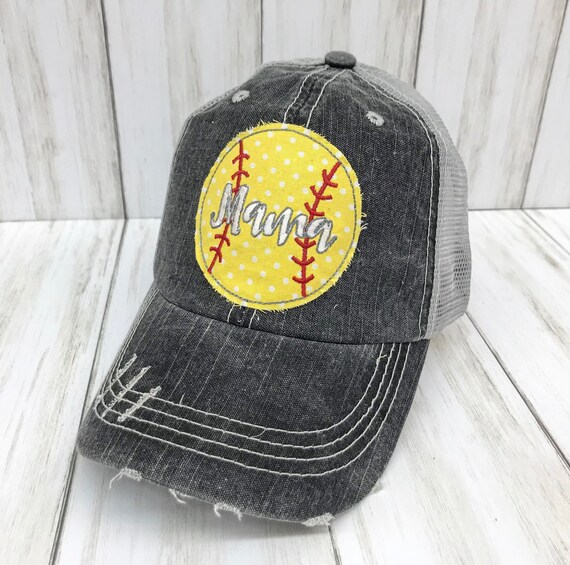 Items Similar To Softball Mama Mom Embroidered Raggy Patch