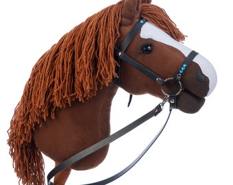 Hobby horse A3 with bridle top quality hobbyhorse JULY chestnut