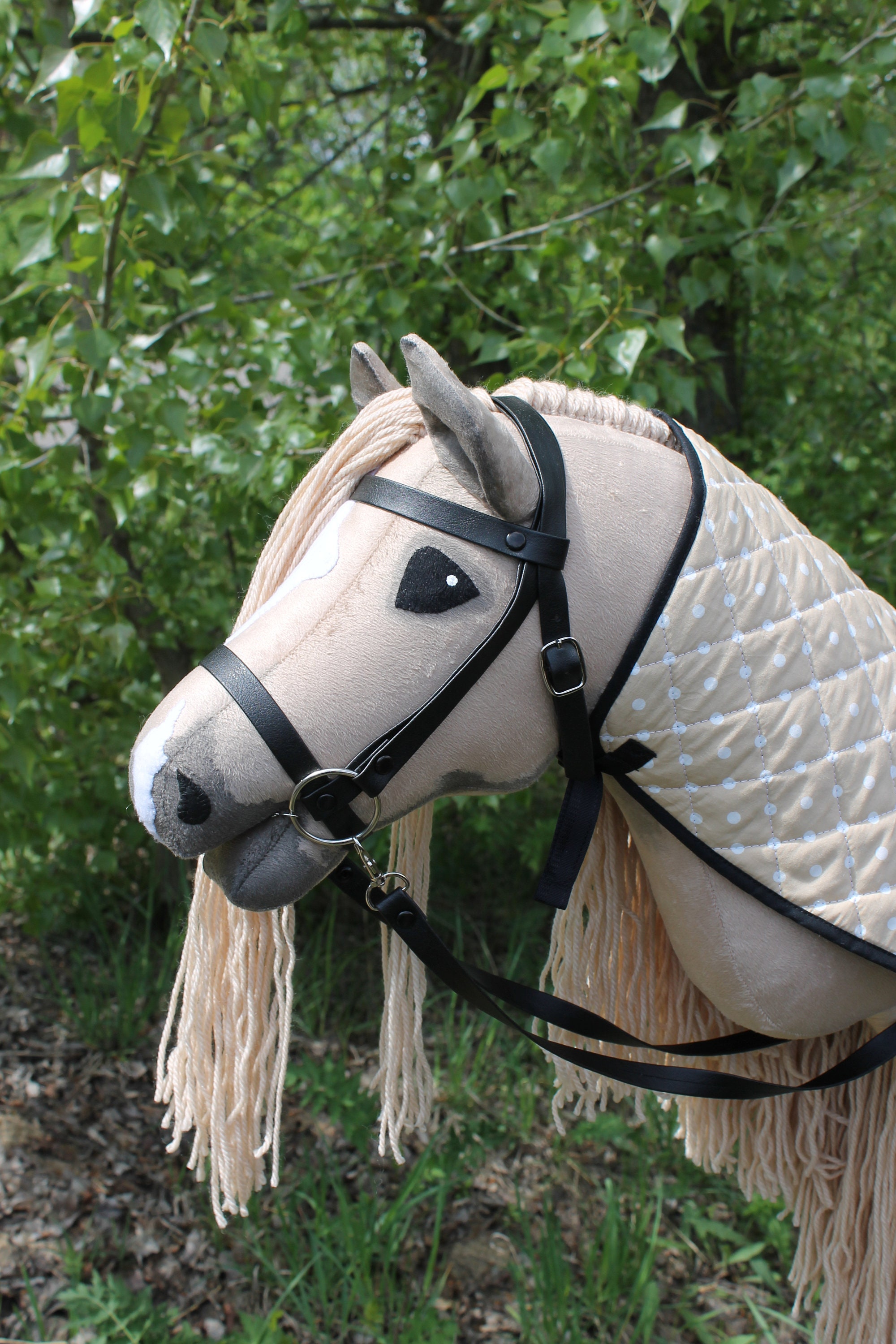 Bright Bay Hobby Horse cavallo bastone. Massima qualità con briglia in  pelle rimovibile. Per i bambini più grandi e gli adolescenti. LARP. -   Italia