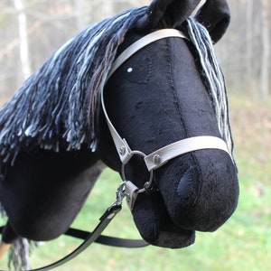 Hobby horse A3 FRANK friesian with bridle and reins cheap stickhorse stekenpferd