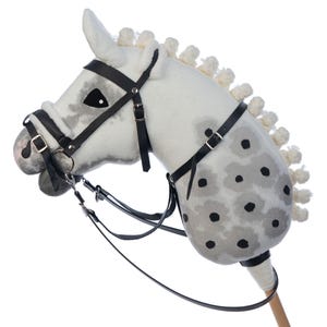 Hobby horse A3 APPALOOSA top quality with bridle, martingale and reins stickhorse steckenpferd