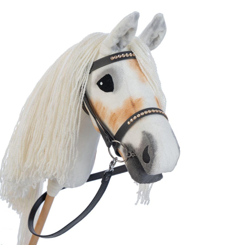 Hobby horse A3 with bridle and reins I Roan SUNNY I Realistic steckenpferd image 2