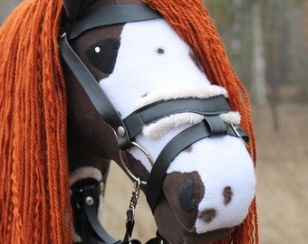 Cheval de loisir A3 MAGIC FIRE avec bride et rênes steckenpferd cheval de loisir käpphäst keppihevonen