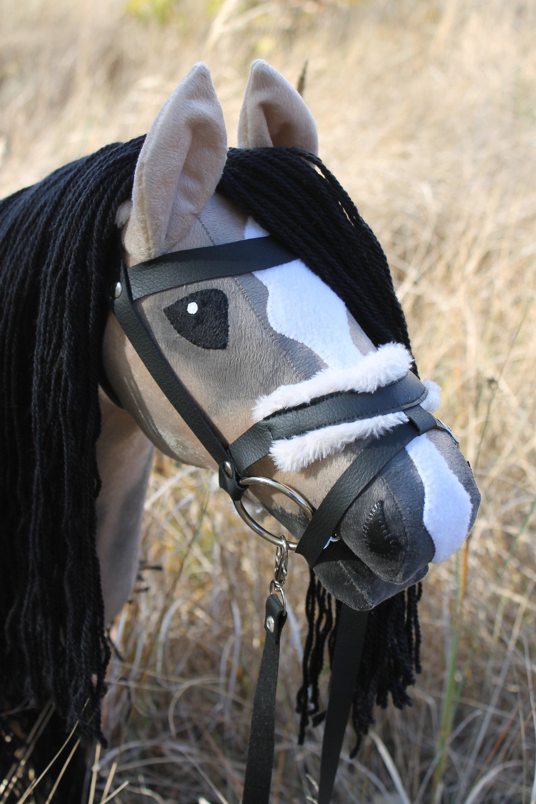 ❗️いまだけSALE❗️HARPO⭐︎horse broach Hobby Horse Dragon Brown Big A3 (horse on a Stick) - Etsy