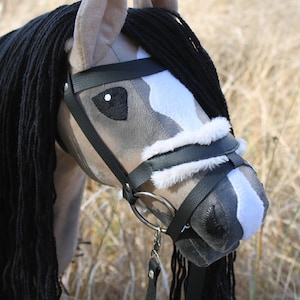 Hobby horse A3 with bridle Bay Roan AMBER